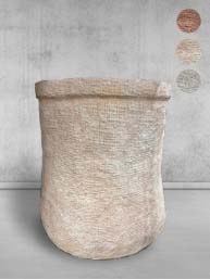 編織紋理水泥植栽盆